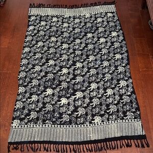 Indonesian Batik Sarong in a Deep Indigo Blue, Versatile Summer Must Have